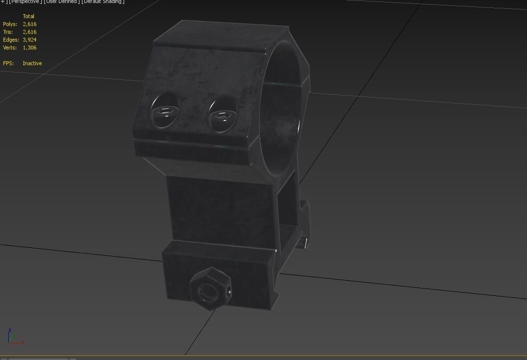 Scope Mount 01 Low-poly 3D model_14