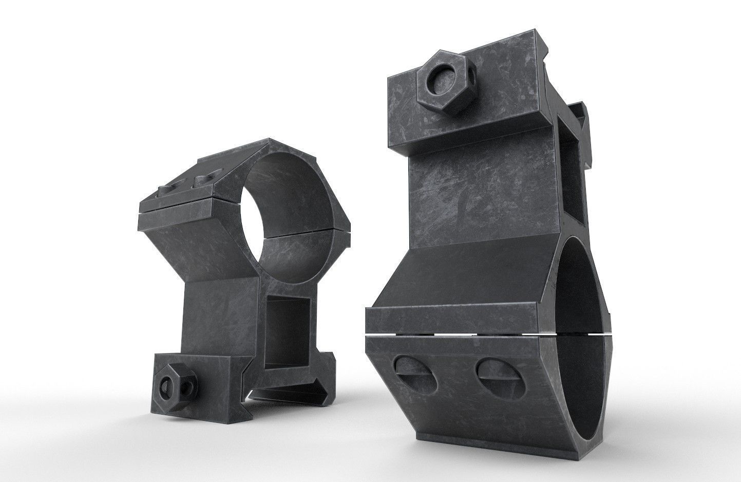 Scope Mount 01 Low-poly 3D model_10