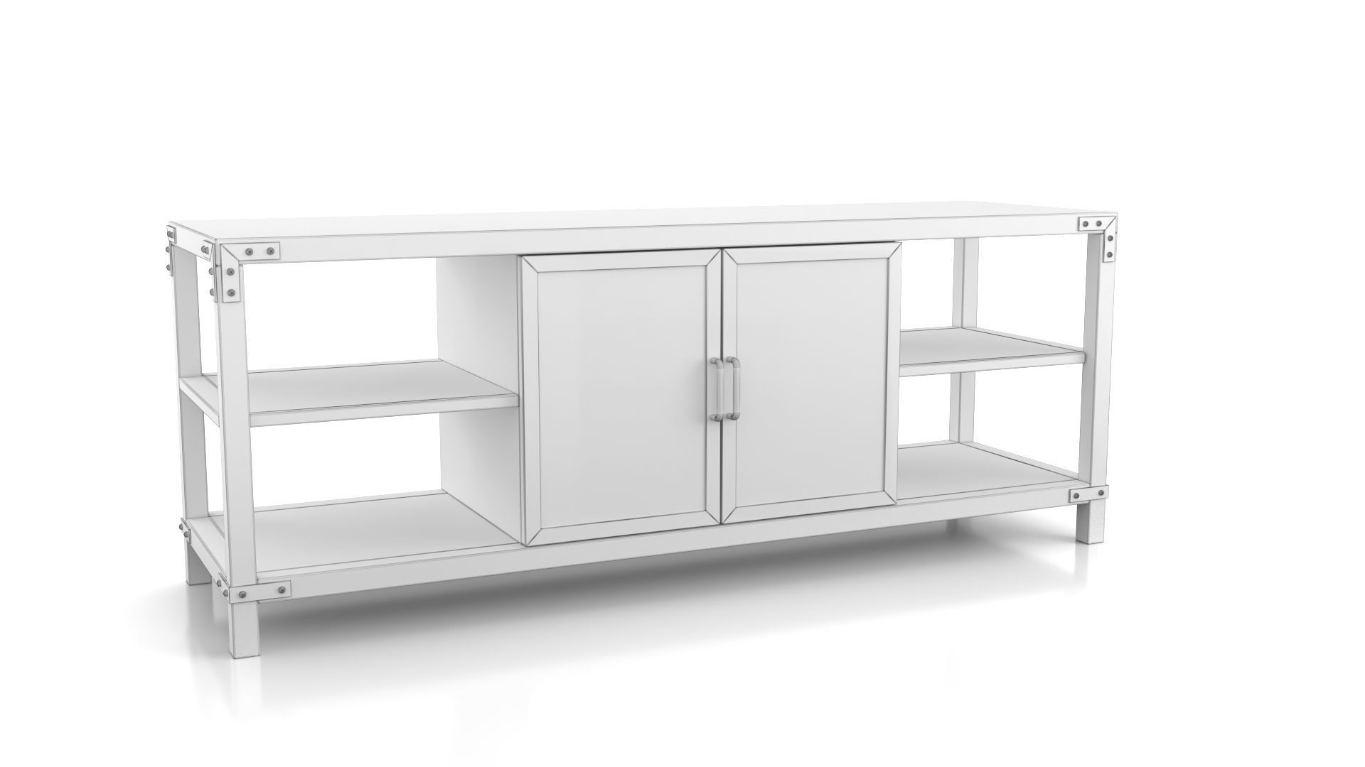 Media Console Bagawnga 3D model_2