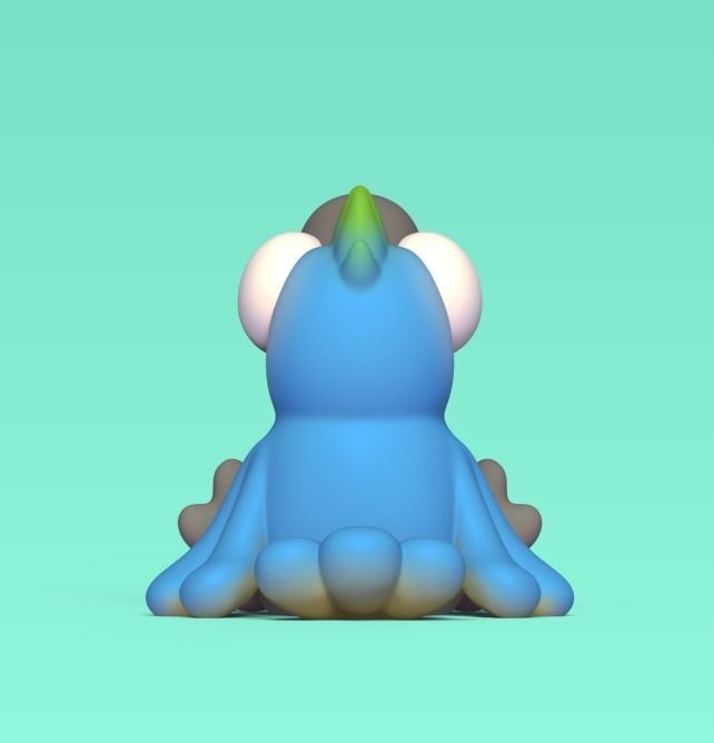 Macaw Cartoon 3D print model_3