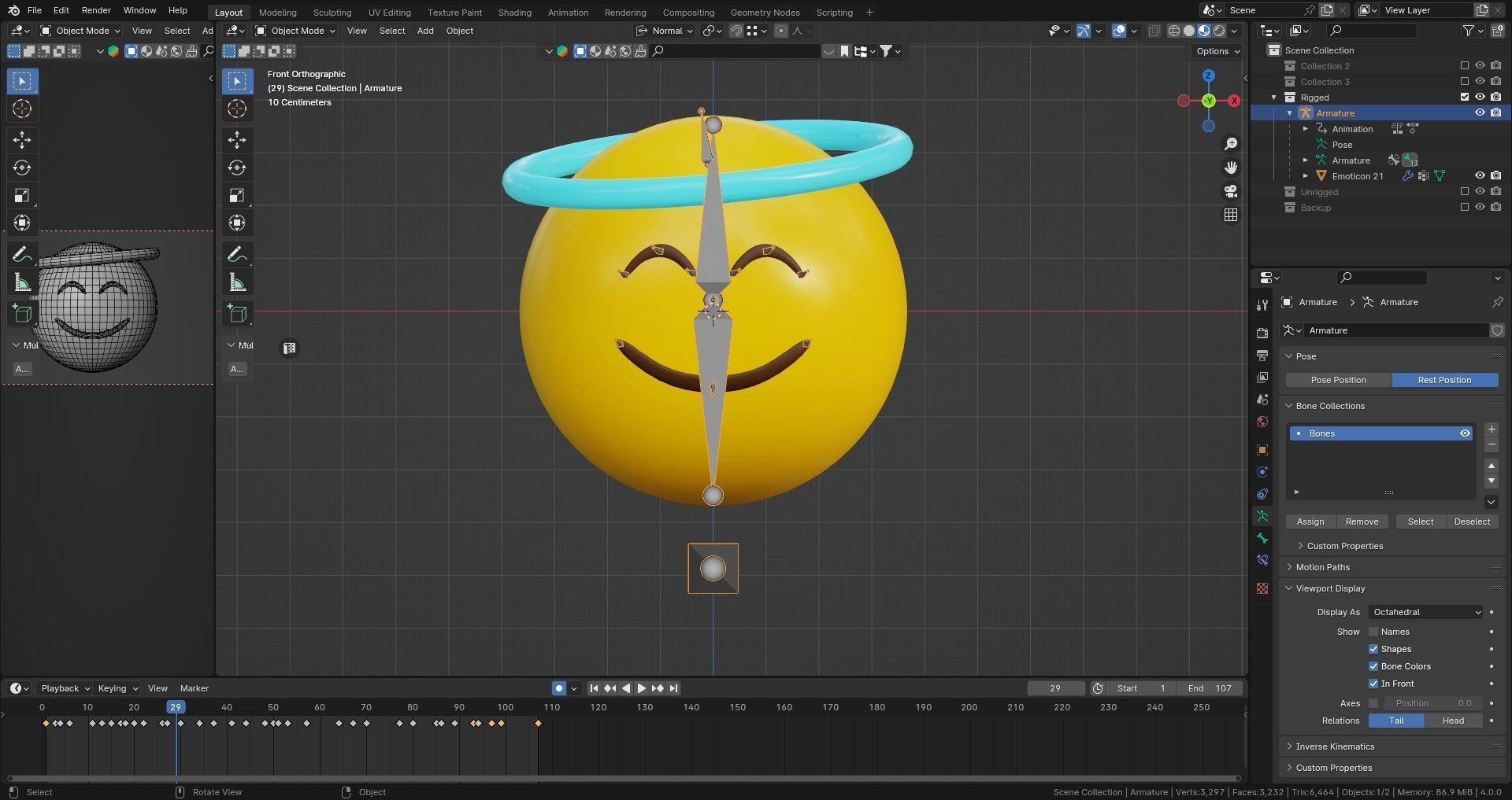 10 Emoticon Yellow Ball Pack Part 3 3D model_4