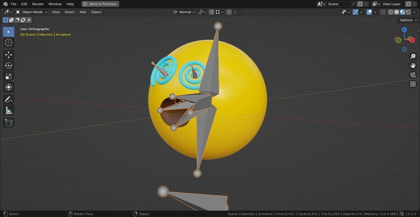 10 Emoticon Yellow Ball Pack Part 3 3D model_36