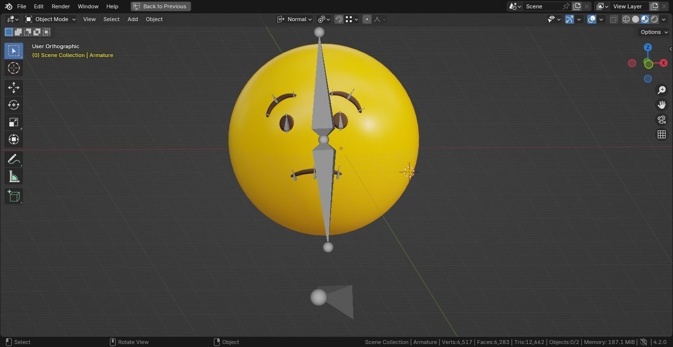 10 Emoticon Yellow Ball Pack Part 3 3D model_20