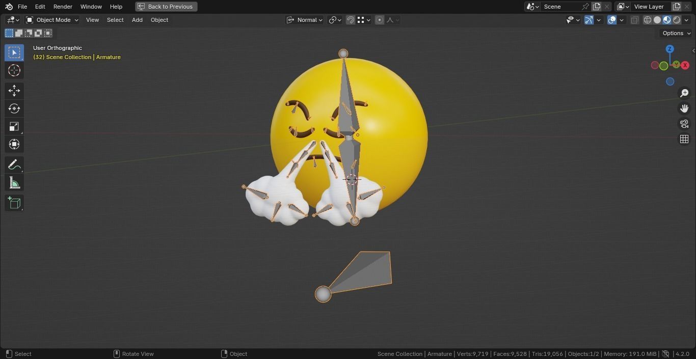 10 Emoticon Yellow Ball Pack Part 3 3D model_24