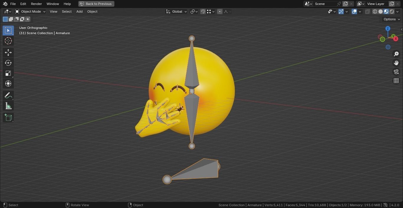 10 Emoticon Yellow Ball Pack Part 3 3D model_28