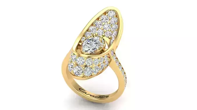 Pear Shape Diamond Engagement Ring