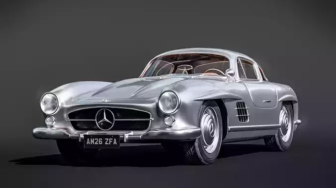Mercedes SL300 Gullwing - Chrome - Classic Icon