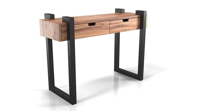 Console Table Stained Walnut 3D model