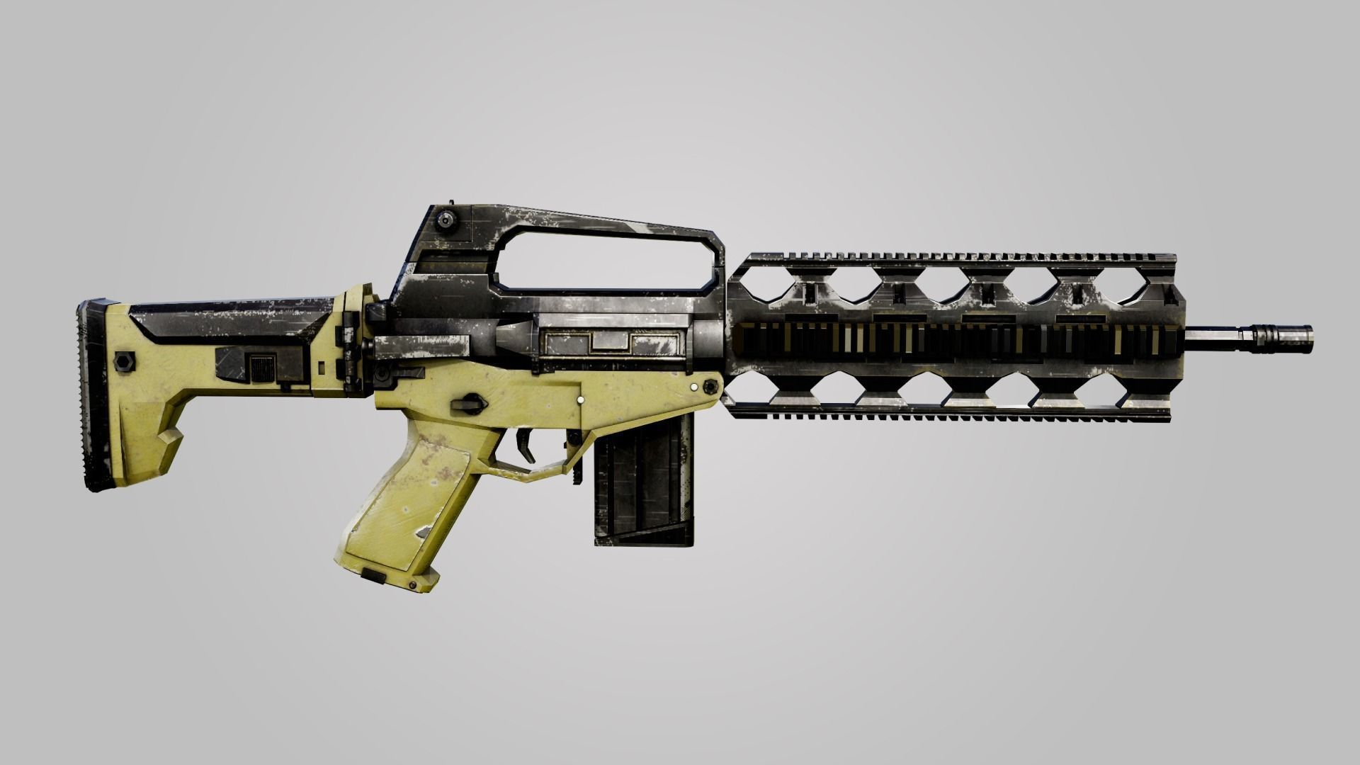 Combat Rifle 3D model_7