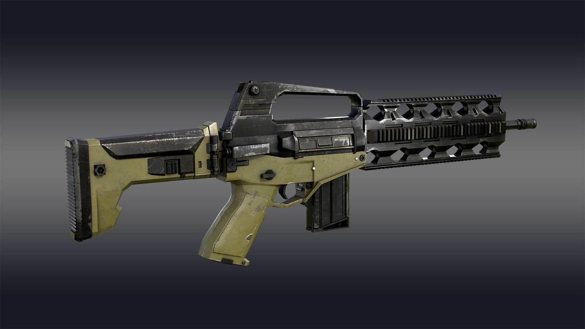 Combat Rifle 3D model_2