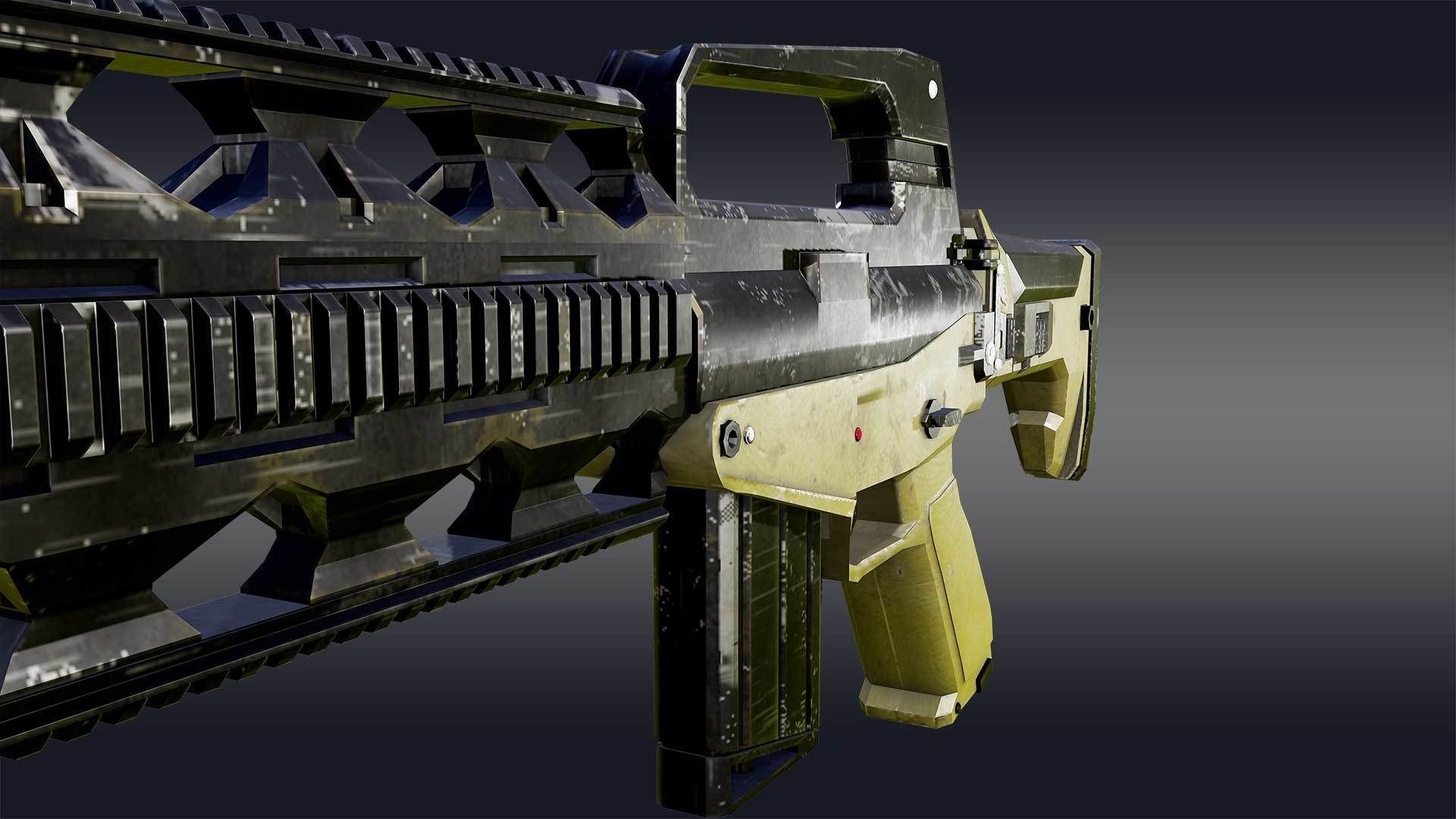 Combat Rifle 3D model_10