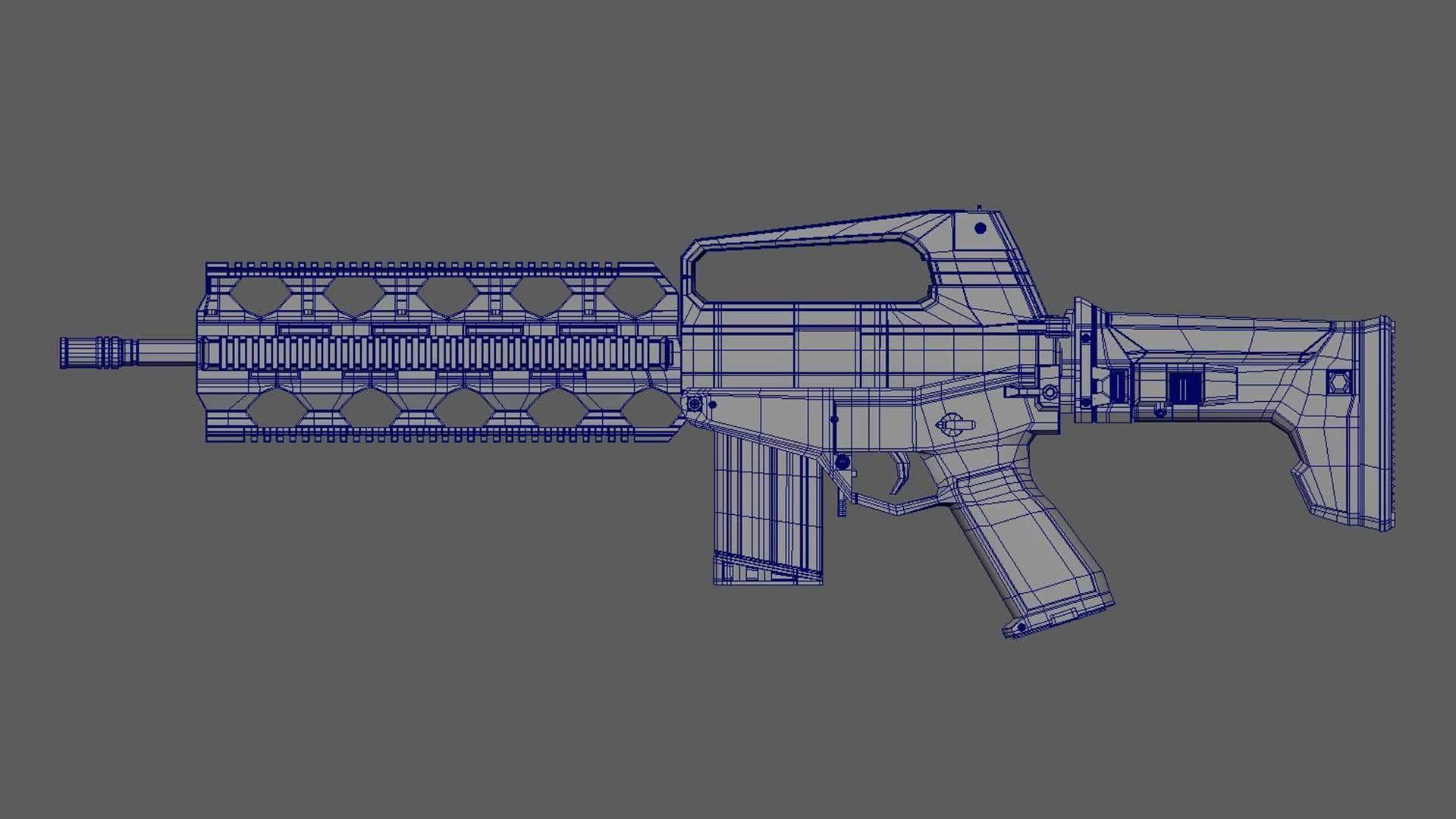 Combat Rifle 3D model_12