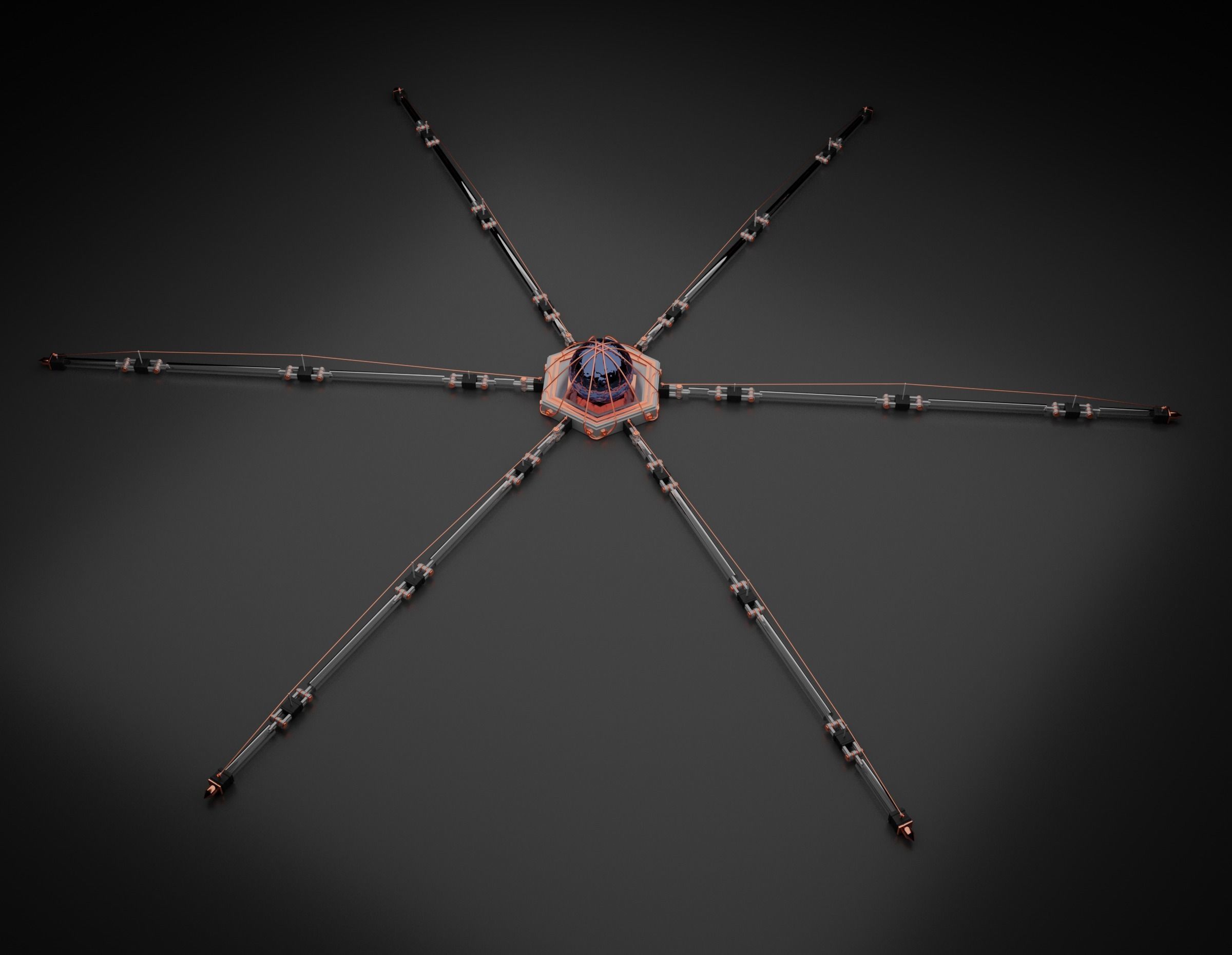 Mechanical spyder-robot 3D model_3