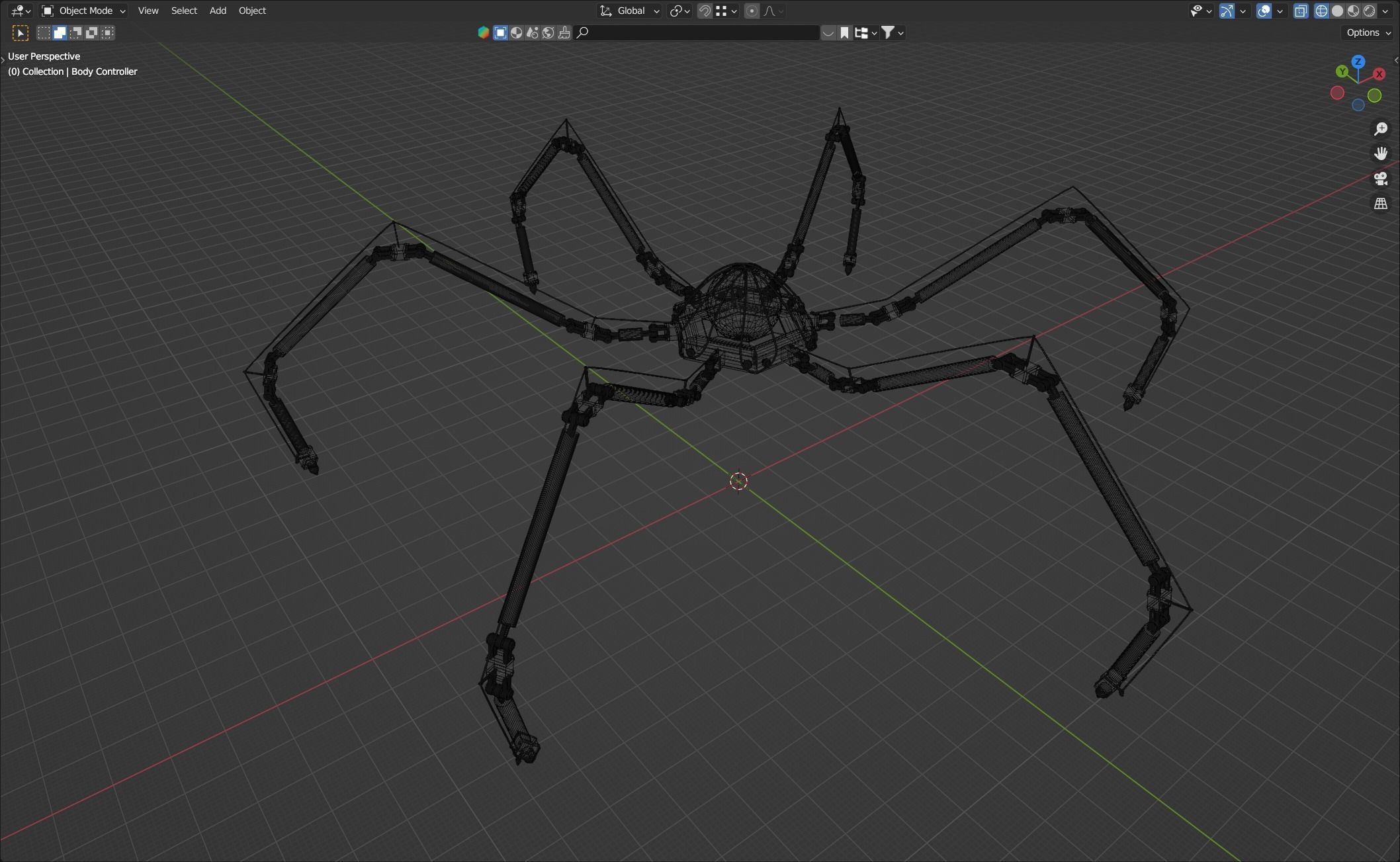 Mechanical spyder-robot 3D model_7