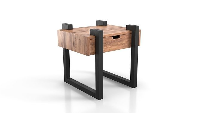 End Table Stained Walnut 3D model