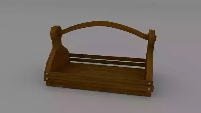 Stylized Wooden Basket
