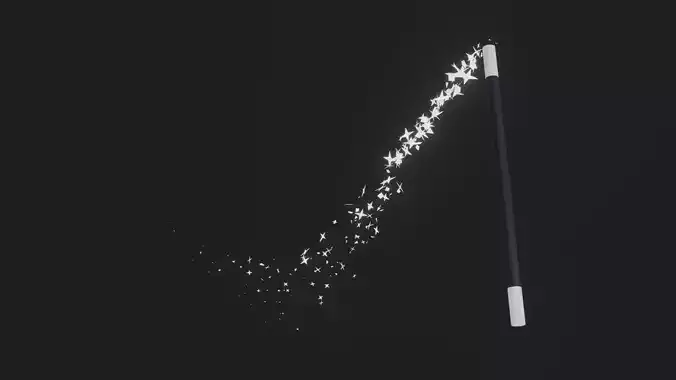 Magic Wand Animation Free low-poly 3D model