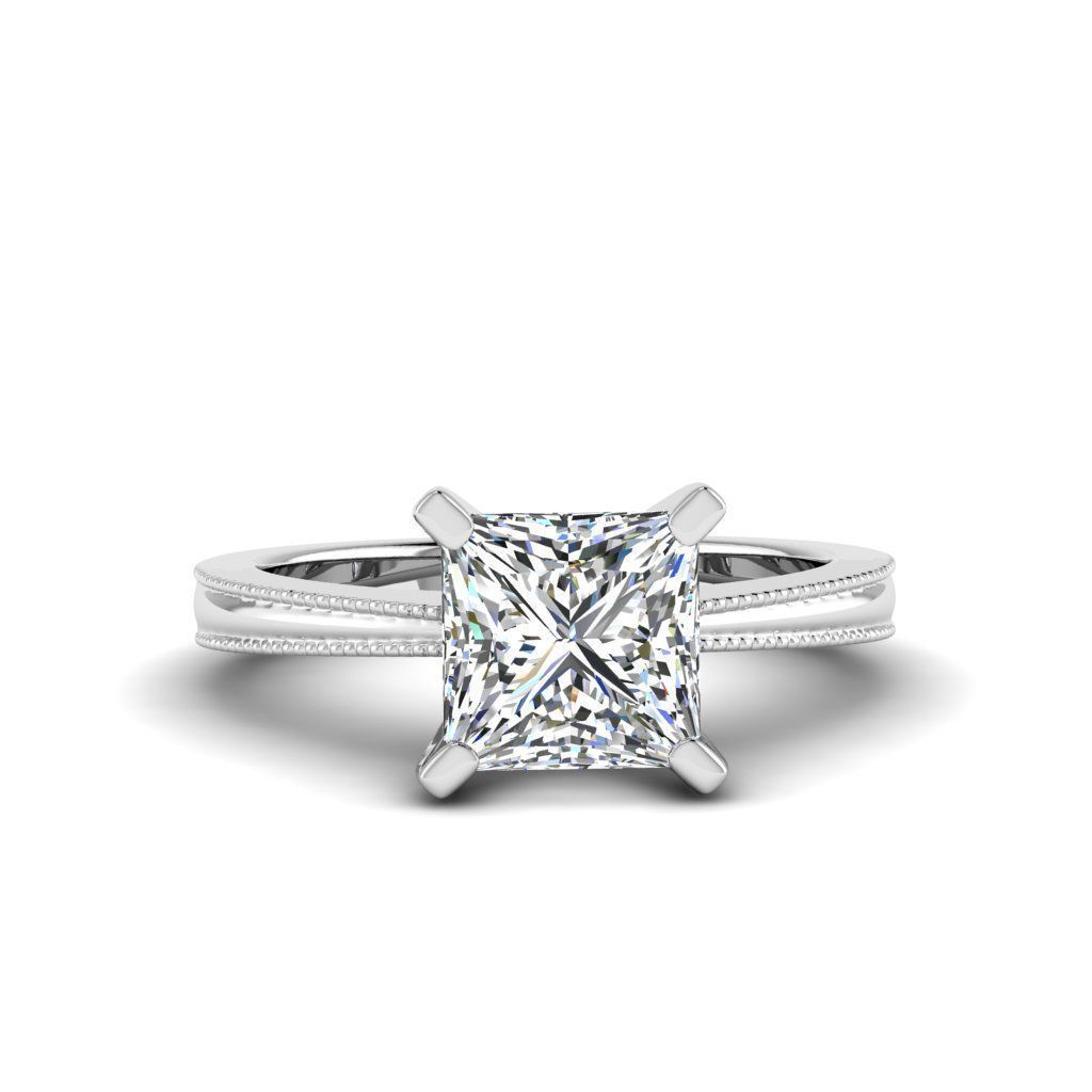 Engagement ring Lucia princess 3D print model_18