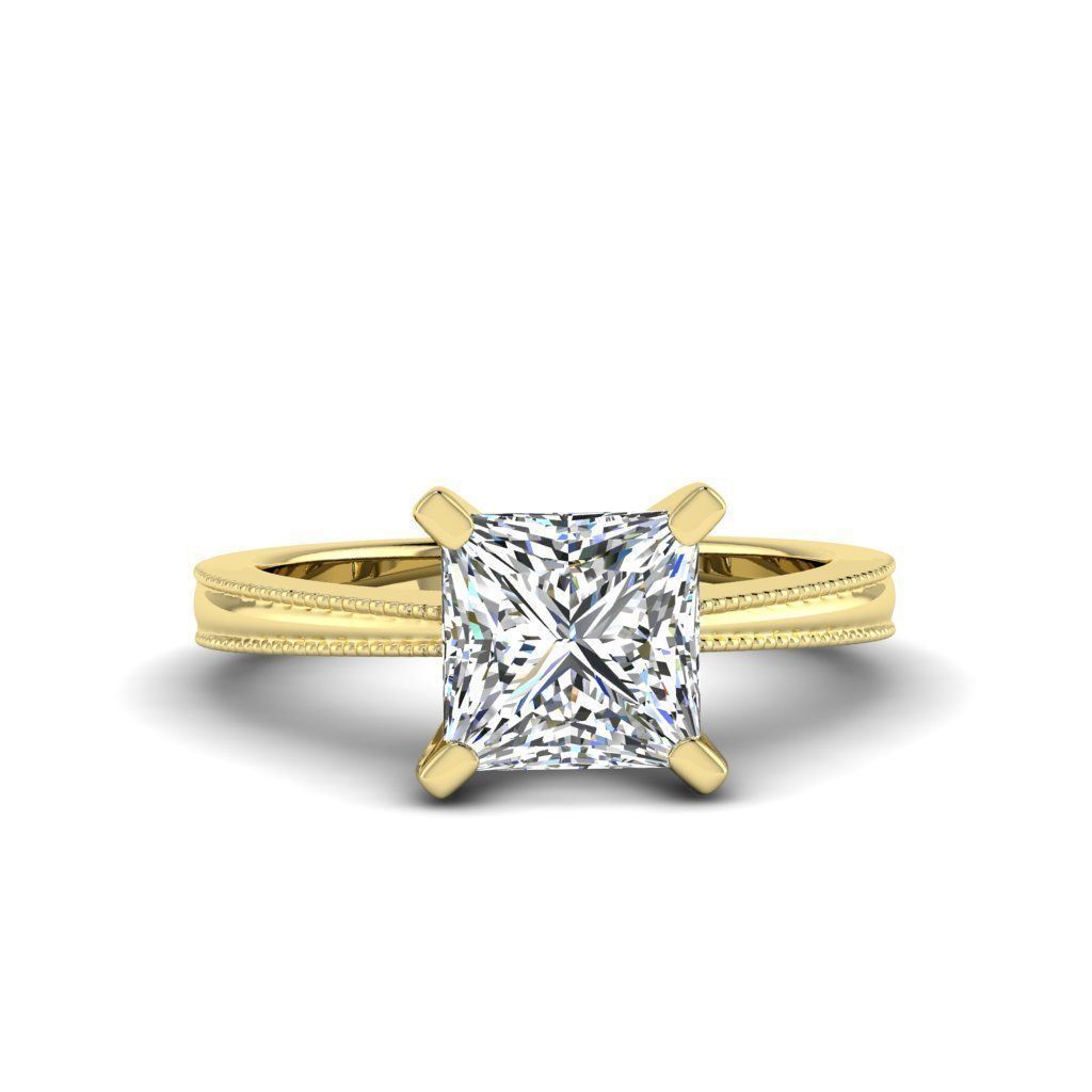 Engagement ring Lucia princess 3D print model_17