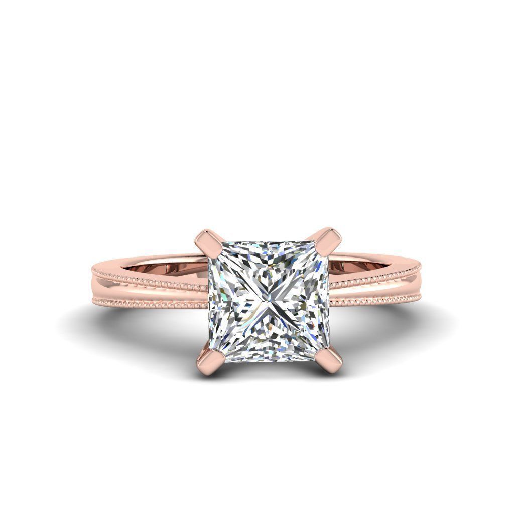 Engagement ring Lucia princess 3D print model_16