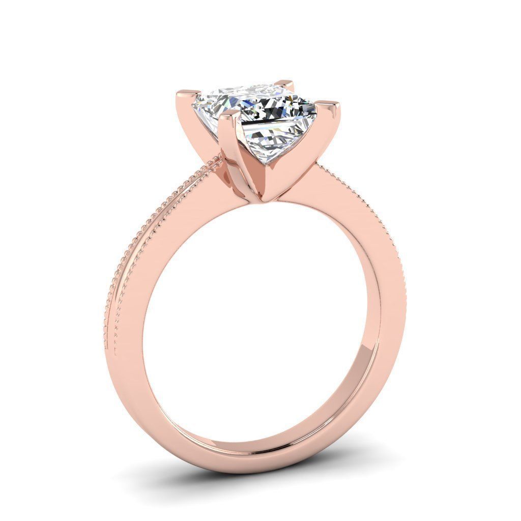 Engagement ring Lucia princess 3D print model_28