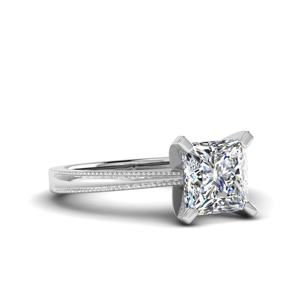 Engagement ring Lucia princess 3D print model_27