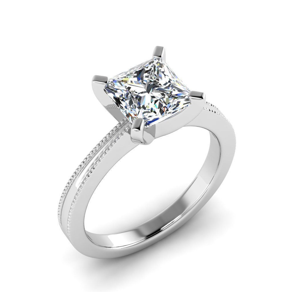 Engagement ring Lucia princess 3D print model_19