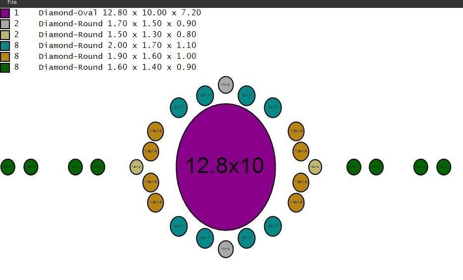 Ruby Rose Gold Women Diamond Ring 3D print model 3D print model_2