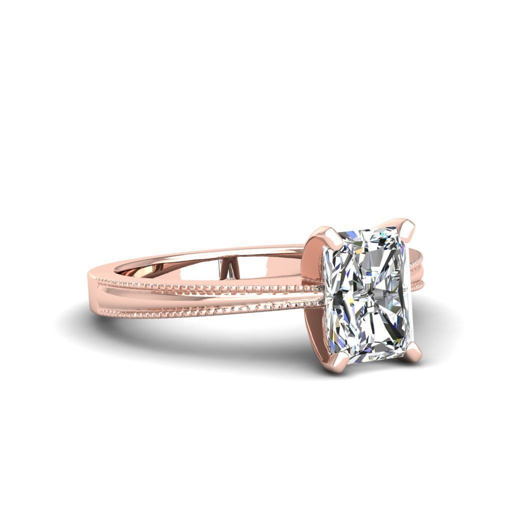 Engagement ring Lucia radiant 3D print model_28