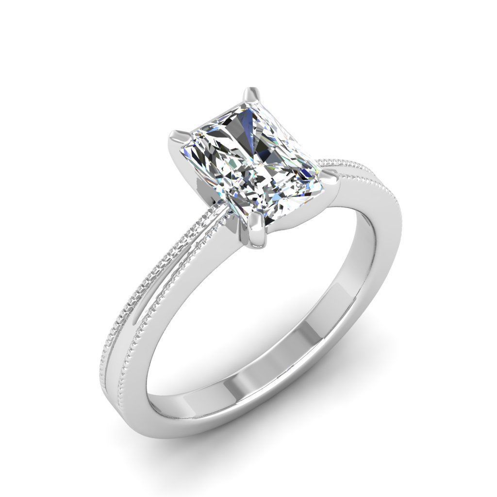 Engagement ring Lucia radiant 3D print model_6