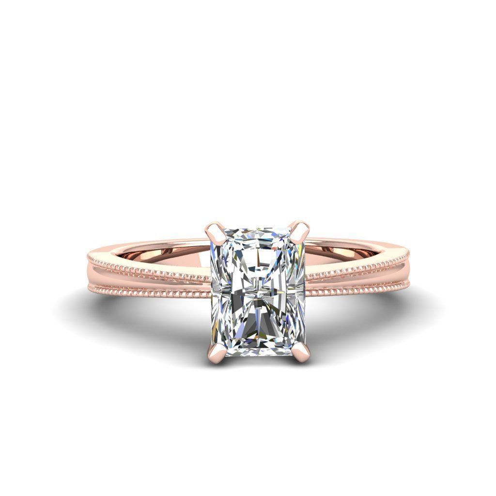 Engagement ring Lucia radiant 3D print model_17