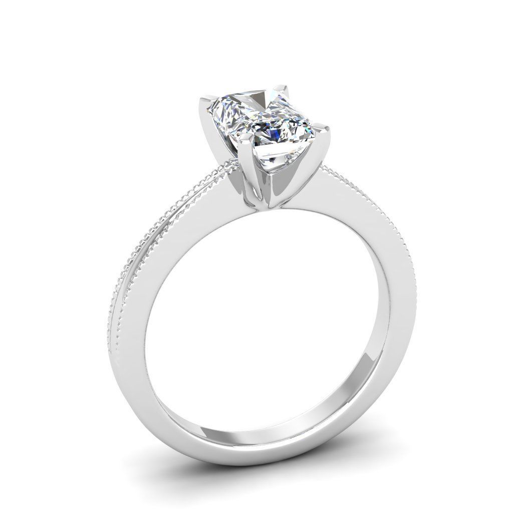 Engagement ring Lucia radiant 3D print model_11