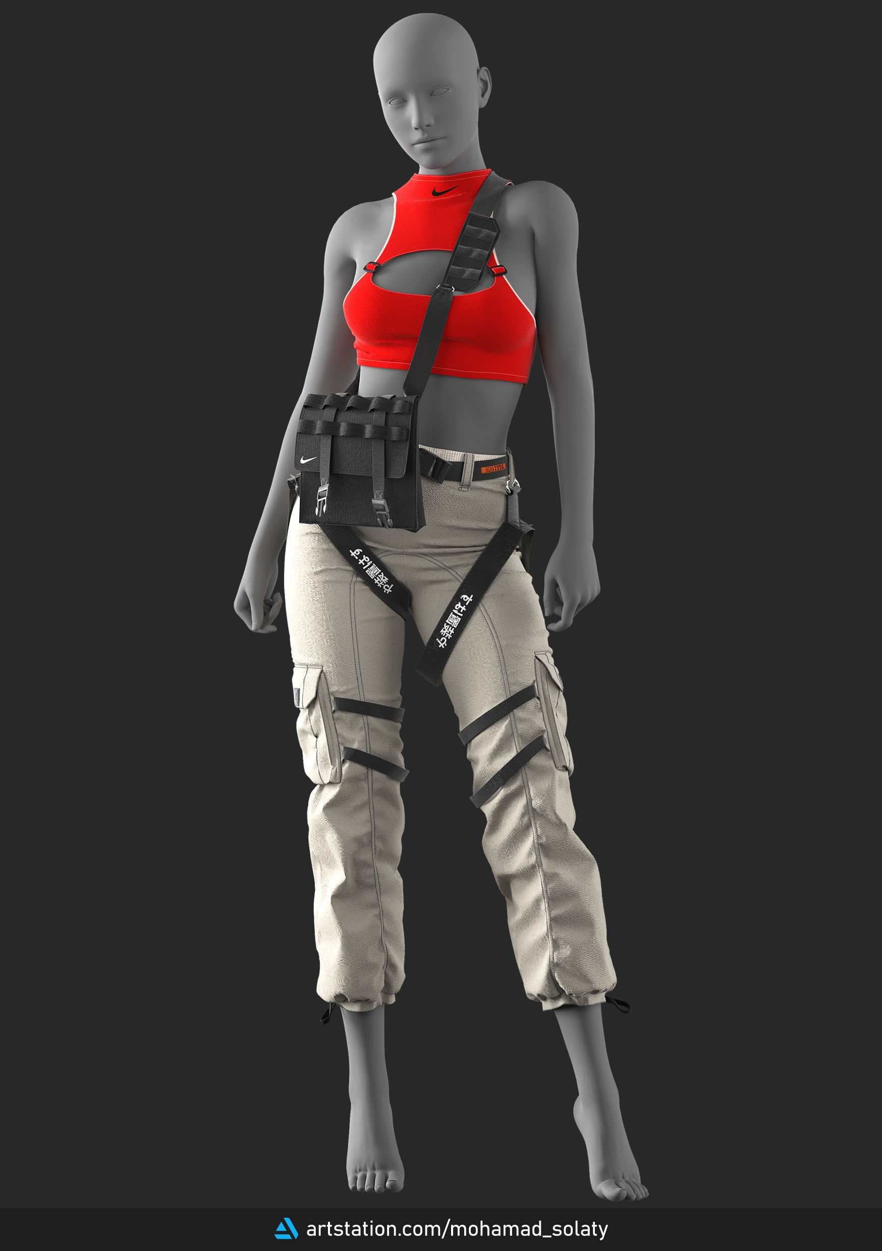 3 in 1 Outfit  - Marvelous Designer with Video Process 3D Model Collection_11