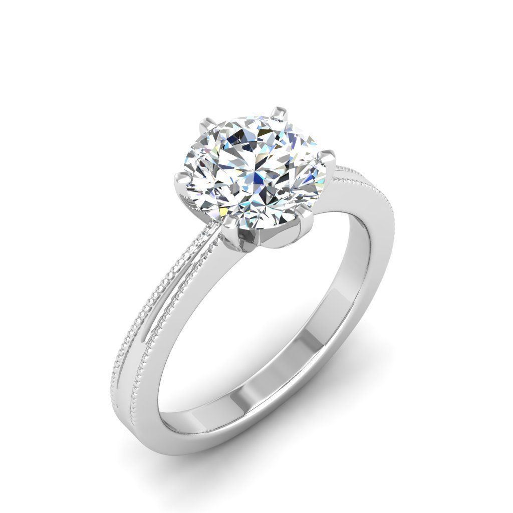 Engagement ring Lucia round 3D print model_22