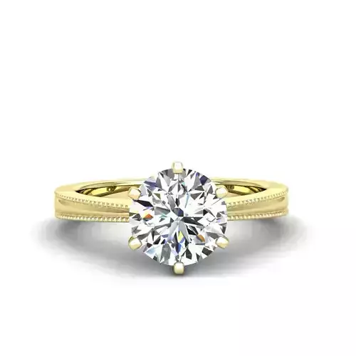 Engagement ring Lucia round 3D print model