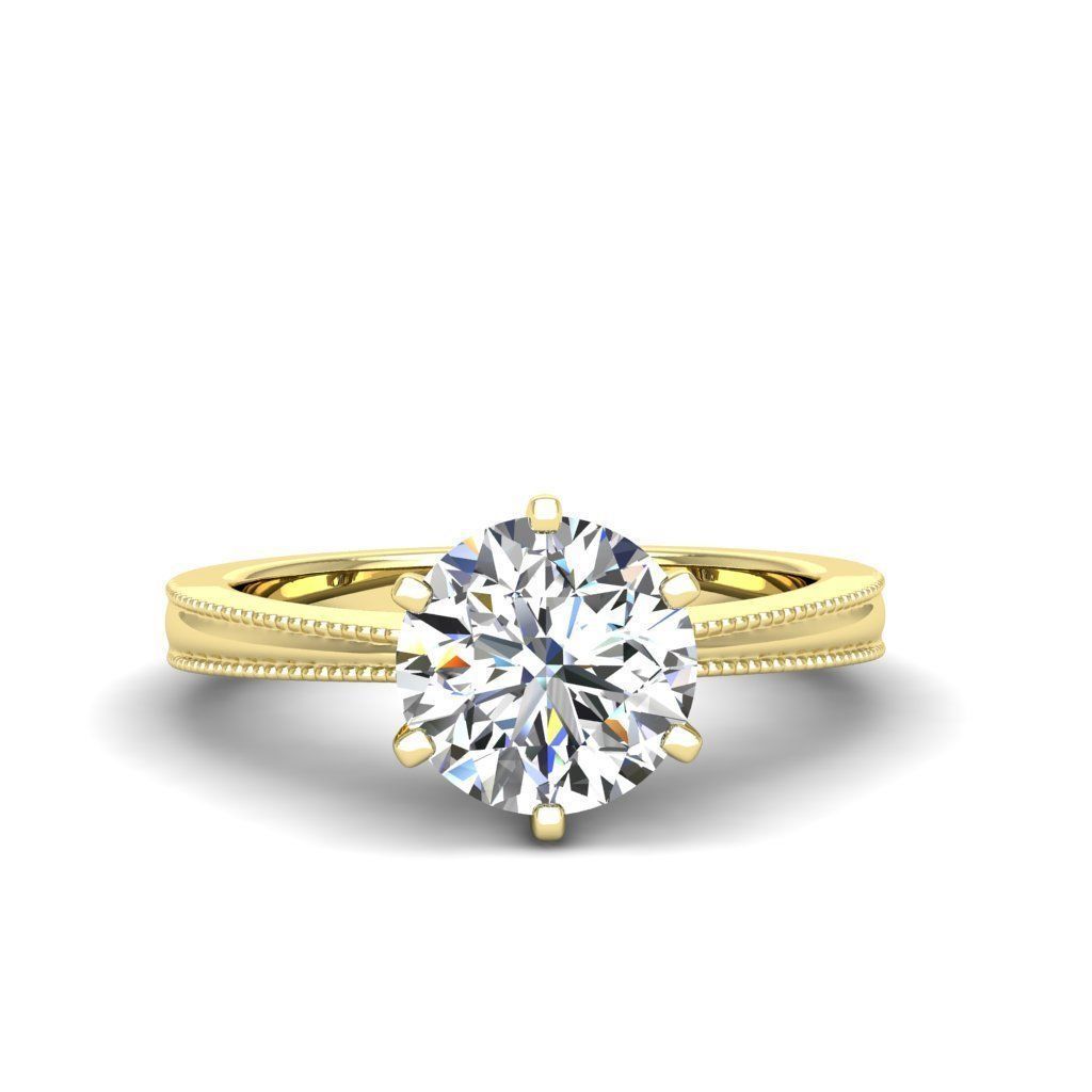 Engagement ring Lucia round 3D print model_18