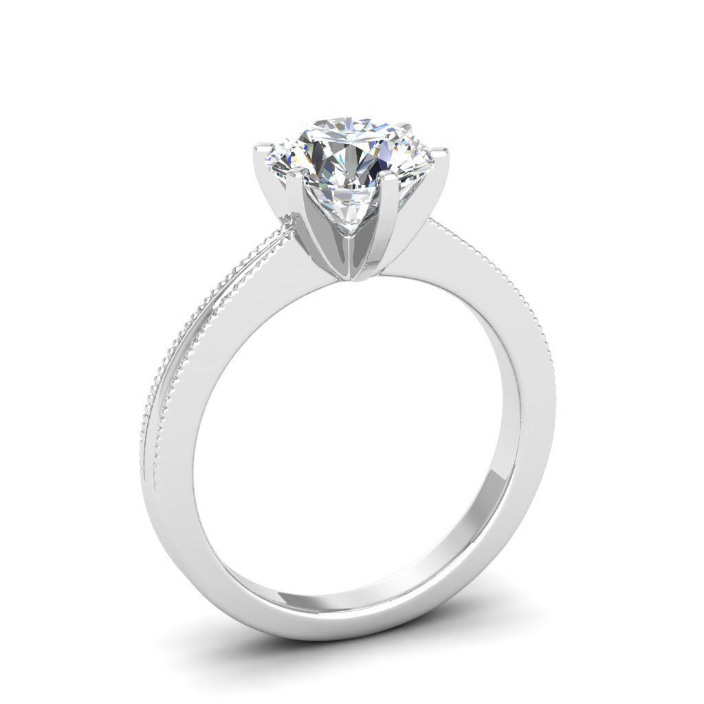 Engagement ring Lucia round 3D print model_11