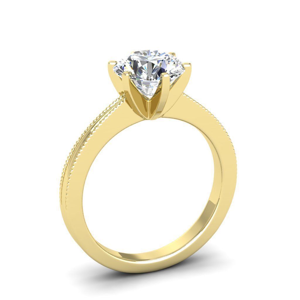 Engagement ring Lucia round 3D print model_14