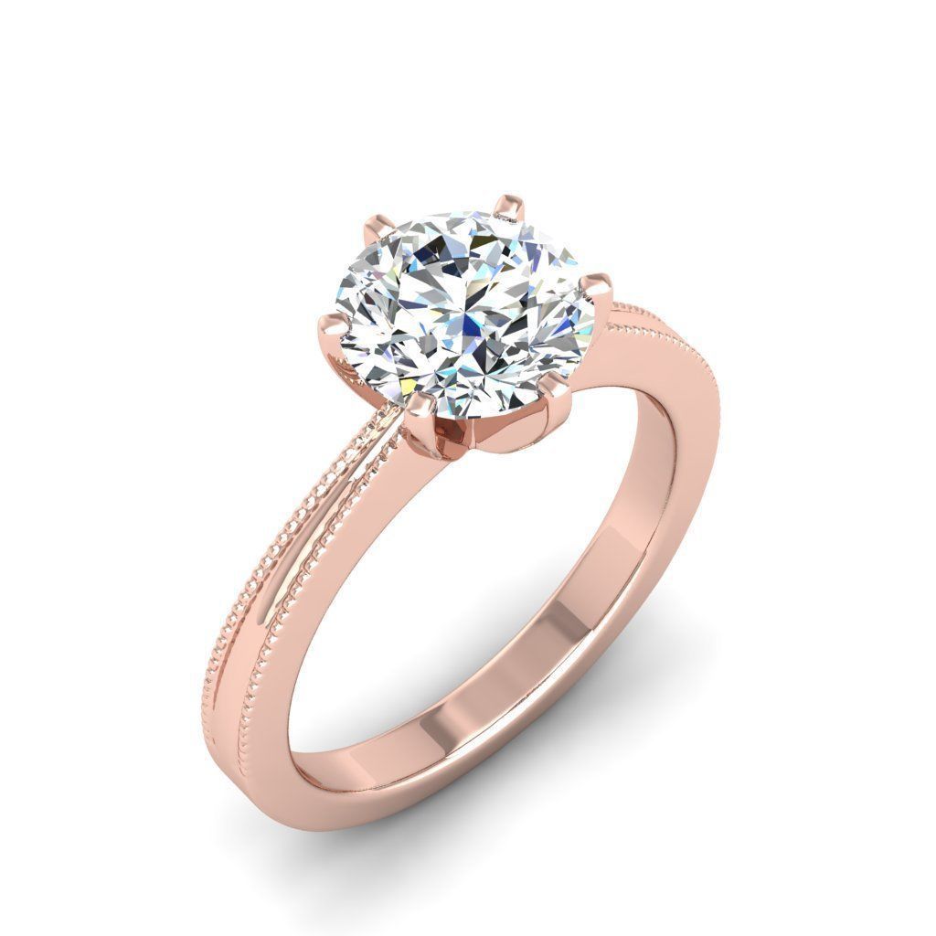 Engagement ring Lucia round 3D print model_21