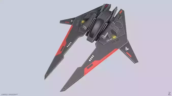 Low poly spacecraft Low-poly 3D model