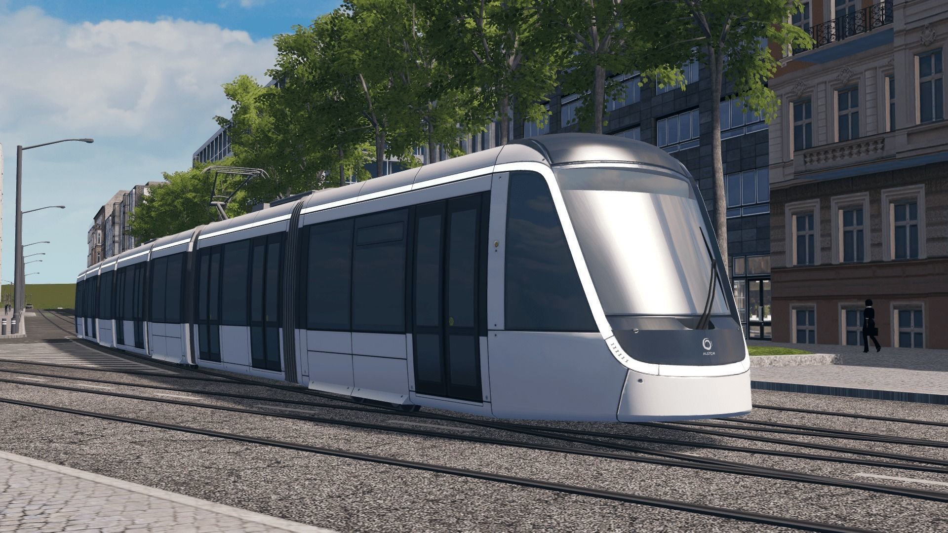 Alstom Citadis XO5 - Paris T9 Tram Low-poly 3D model_1