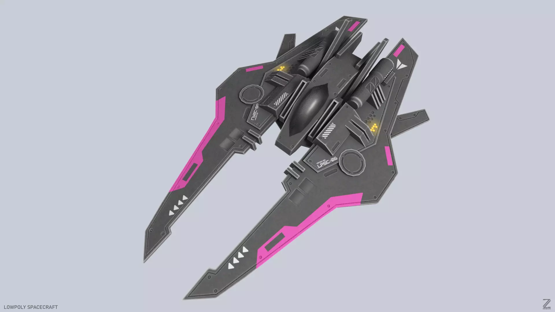 Low poly spacecraft Low-poly 3D model_0