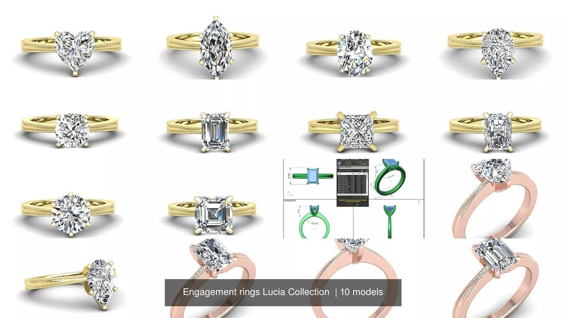Engagement rings Lucia all shapes Collection  _0