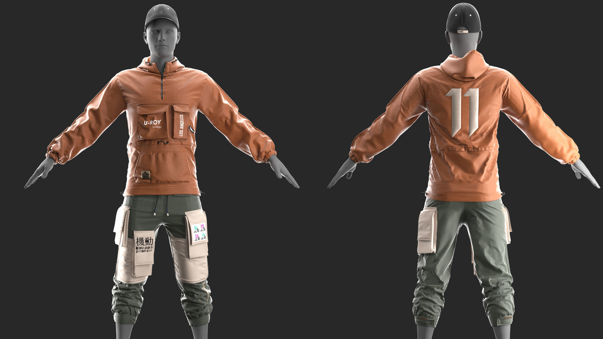 3 in 1 Outfit  - Marvelous Designer with Video Process 3D Model Collection_2