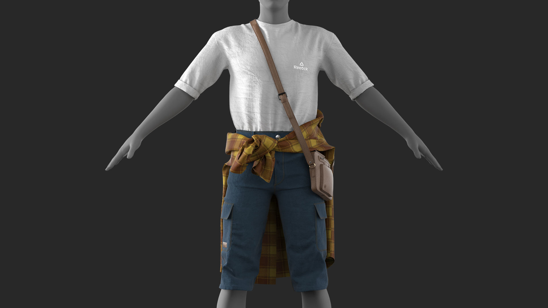 3 in 1 Outfit  - Marvelous Designer with Video Process 3D Model Collection_6