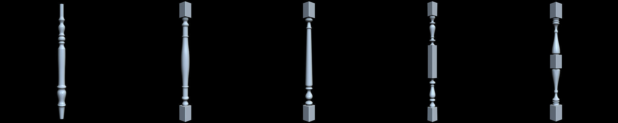 108 Table Legs IMM Brushes Pack Low-poly 3D model_23