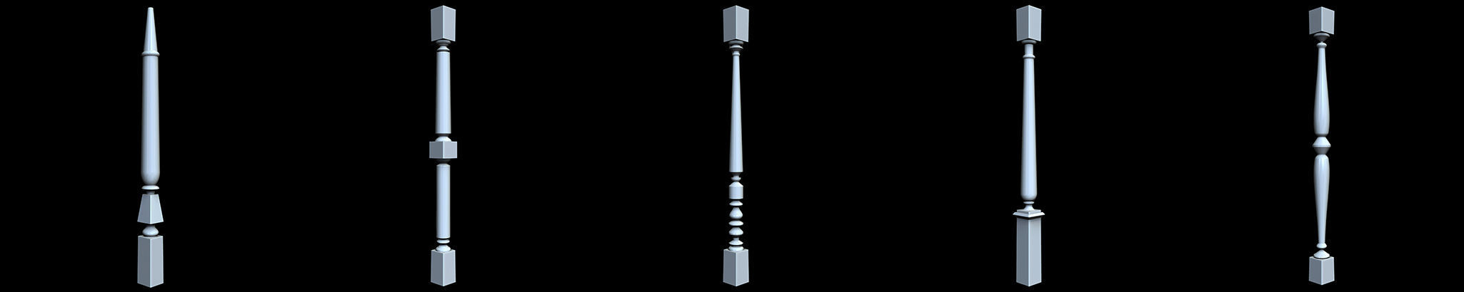 108 Table Legs IMM Brushes Pack Low-poly 3D model_25