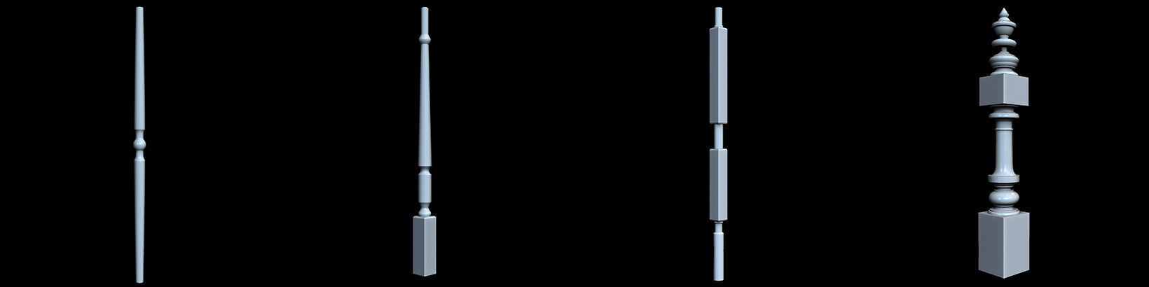 108 Table Legs IMM Brushes Pack Low-poly 3D model_21