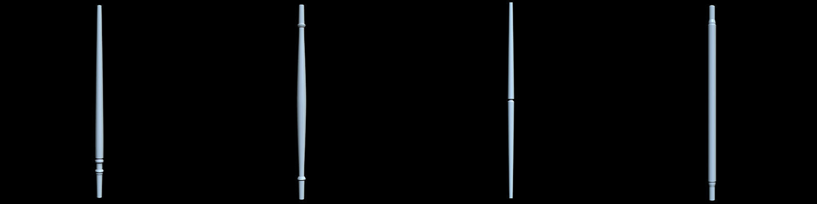 108 Table Legs IMM Brushes Pack Low-poly 3D model_13