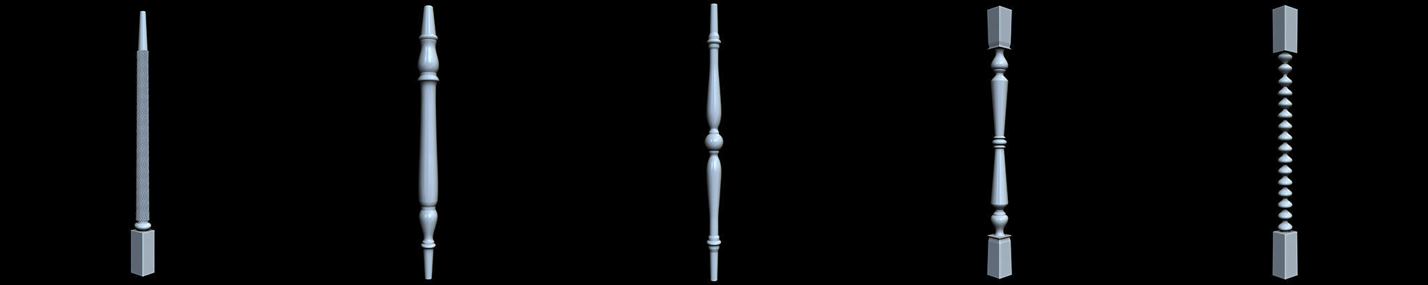 108 Table Legs IMM Brushes Pack Low-poly 3D model_24